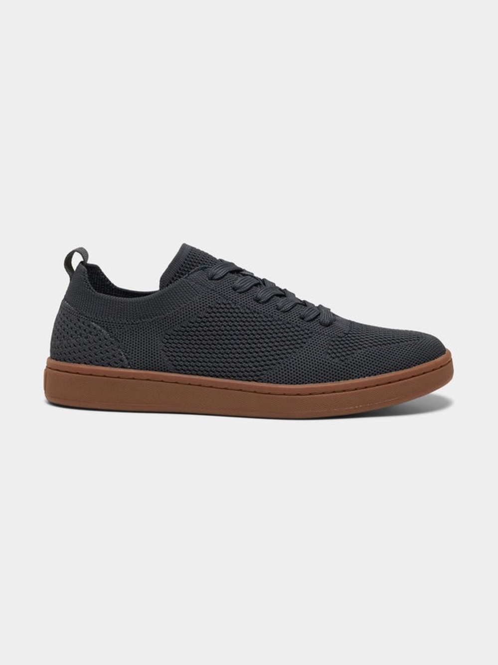 Men's Susvs 247 sneaker dark Gray Knit Lace-Up Sneakers with gum Sole size 8
